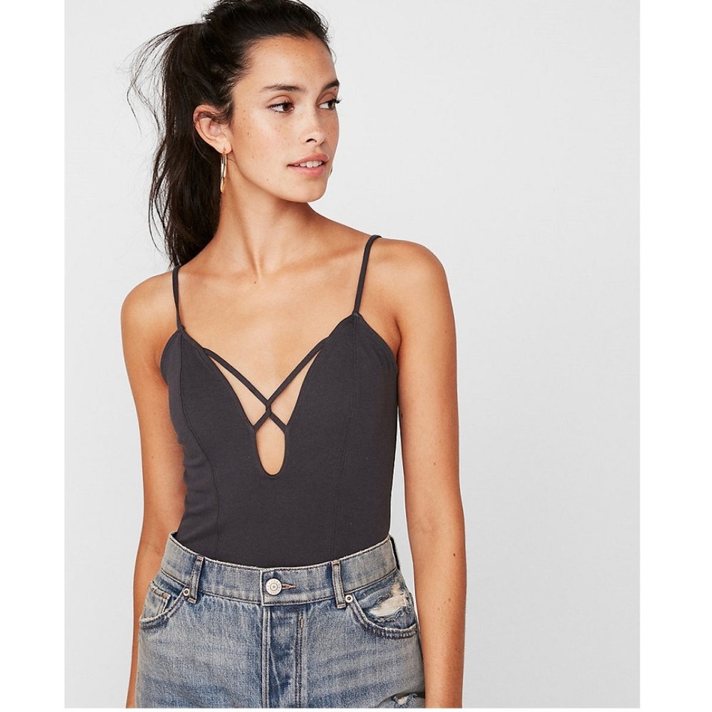 Express One Eleven Strappy Thong Bodysuit